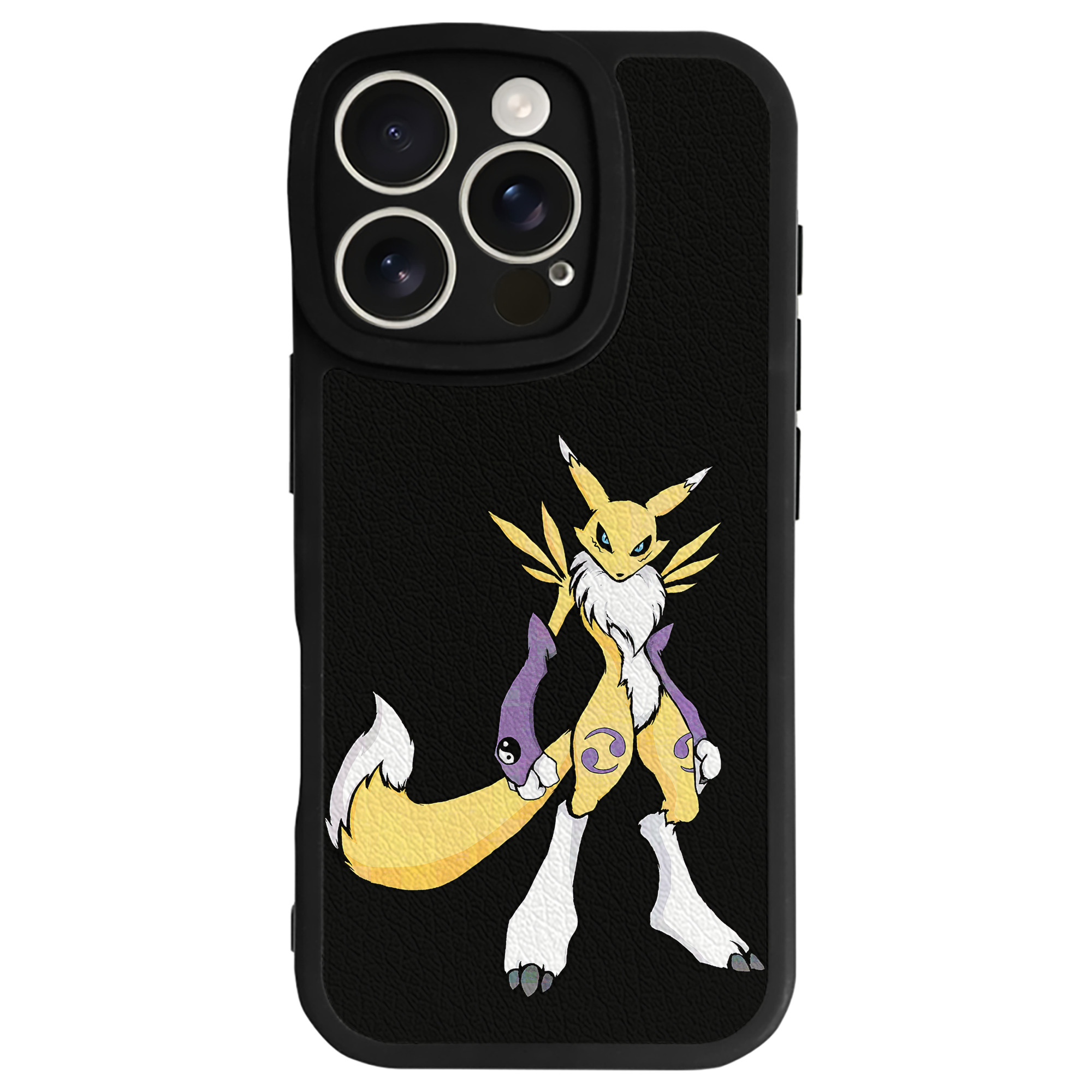 （画像用） Digimon デジタルモンスター/デジモン 【iPhone 16シリーズ対応】シリコンスマホケース（レザー調） 材質：シリコン